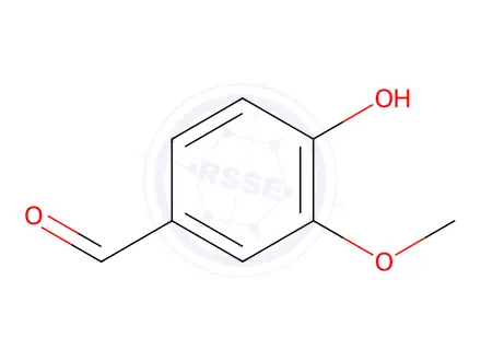 Chemical structure of Vanillin