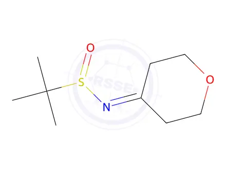 Chemical structure of [S(S)]-2-Methyl-N-(tetrahydro-4H-pyran-4-ylidene)-2-propanesulfinamide