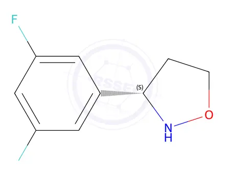 Chemical structure of (S)-3-(3,5-difluorophenyl)isoxazolidine