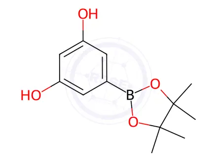 Chemical structure of 5-(4,4,5,5-Tetramethyl-1,3,2-Dioxaborolan-2-yl)-1,3-Benzenediol