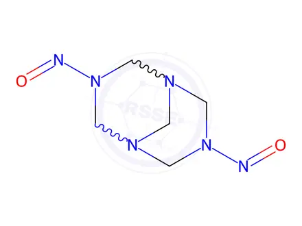 Chemical structure of Dinitrosopentamethylenetetramine
