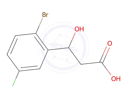 Chemical structure of 3-(2-Bromo-5-chlorophenyl)-3-hydroxypropanoic acid