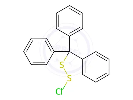 Chemical structure of CHLORO TRIPHENYLMETHYL DISULFIDE 98