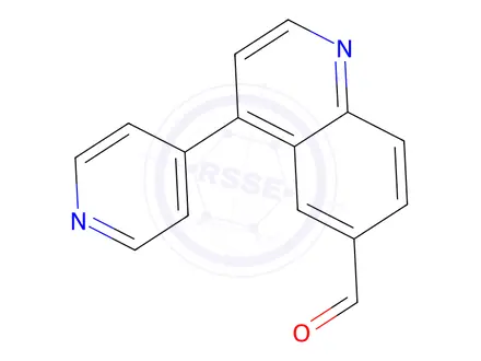 Chemical structure of 4-(Pyridin-4-yl)quinoline-6-carbaldehyde