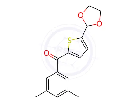 Chemical structure of (5-(1,3-Dioxolan-2-yl)thiophen-2-yl)(3,5-dimethylphenyl)methanone