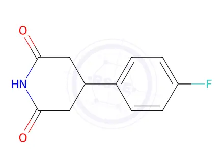 Chemical structure of 4-(4-fluorophenyl)piperidine-2,6-dione