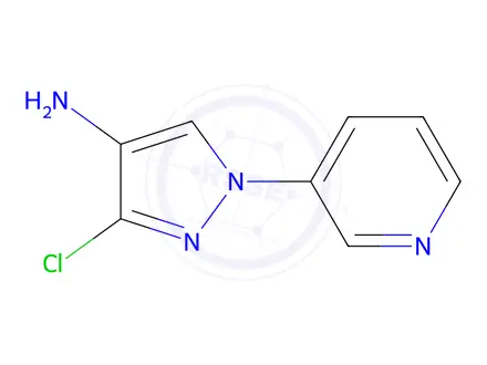 Chemical structure of 3-Chloro-1-(pyridin-3-yl)-1H-pyrazol-4-amine