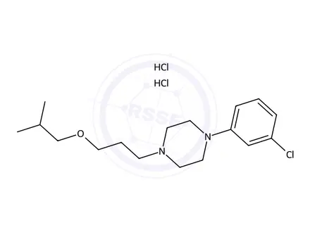 Chemical structure of Trazodone Hydrochloride Impurity 7 (Trazodone Hydrochloride BP Impurity G Dihydrochloride)(Trazodone Hydrochloride EP Impurity G Dihydrochloride)