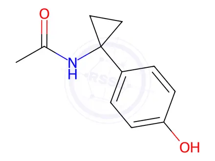 Chemical structure of N-[1-(4-hydroxyphenyl)cyclopropyl]acetamide