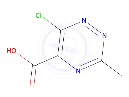 Chemical structure of 6-chloro-3-methyl-1,2,4-triazine-5-carboxylic acid