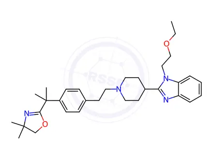 Chemical structure of Bilastine Oxazoline Impurity