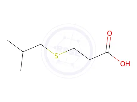 Chemical structure of 3-[(2-methylpropyl)sulfanyl]propanoic acid