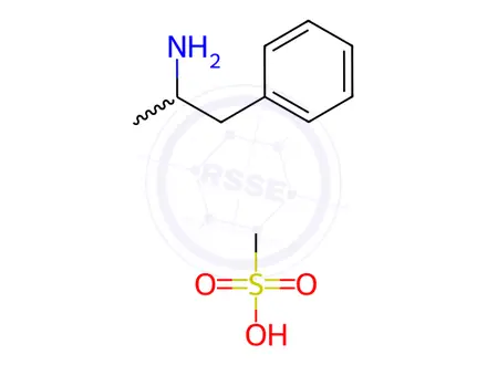 Chemical structure of D,L-Amphetamine Methane Sulfonate