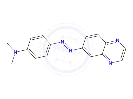 Chemical structure of 6-[[p-(Dimethylamino)phenyl]azo]quinoxaline