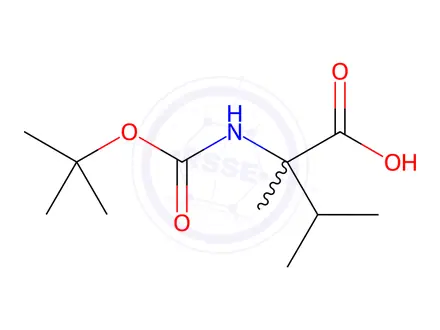 Chemical structure of Boc-α-Me-DL-Val-OH
