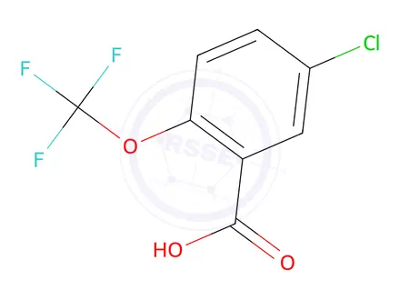 Chemical structure of 5-Chloro-2-(trifluoromethoxy)benzoic acid