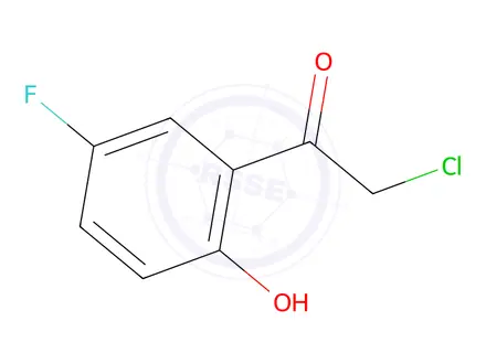 Chemical structure of 2-Chloro-1-(5-fluoro-2-hydroxyphenyl)ethan-1-one