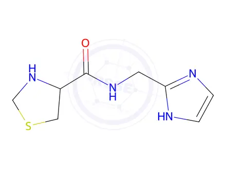 Chemical structure of N-((1H-imidazol-2-yl)methyl)thiazolidine-4-carboxamide