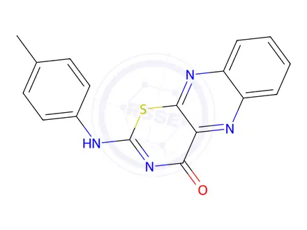 Chemical structure of 2-(p-Tolylamino)-4H-[1,3]thiazino[5,6-b]quinoxalin-4-one