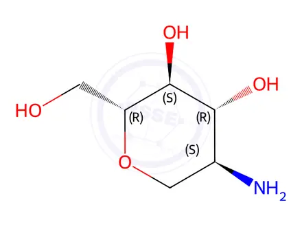 Chemical structure of 1-deoxyglucosamine