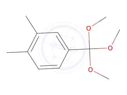 Chemical structure of 1,2-Dimethyl-4-(trimethoxymethyl)benzene