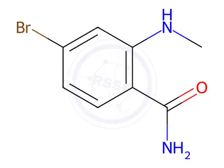 Chemical structure of Benzamide, 4-bromo-2-(methylamino)-