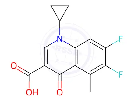 Chemical structure of 1-Cyclopropyl-6,7-difluoro-1,4-dihydro-5-methyl-4-oxo-3-quinolinecarboxylic Acid