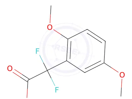 Chemical structure of 2-(2,5-dimethoxyphenyl)-2,2-difluoroacetic acid