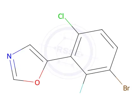 Chemical structure of 5-(3-Bromo-6-chloro-2-fluorophenyl)oxazole