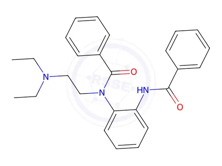 Chemical structure of N-[2-(Diethylamino)ethyl][N,N'-(o-phenylene)bisbenzamide]
