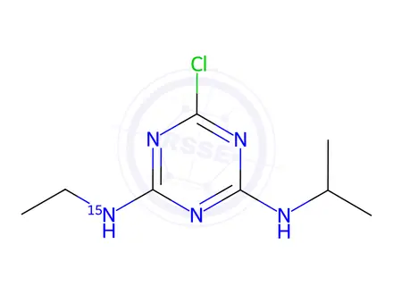Chemical structure of Atrazine-15N