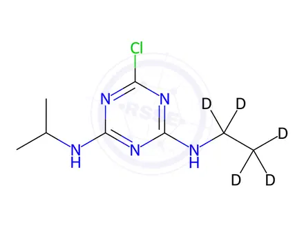 Chemical structure of Atrazine-[D5]