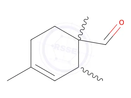 Chemical structure of 1,2,4(or 1,3,5)-trimethylcyclohex-3-ene-1-carbaldehyde
