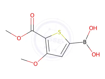 Chemical structure of (4-Methoxy-5-(methoxycarbonyl)thiophen-2-yl)boronic acid