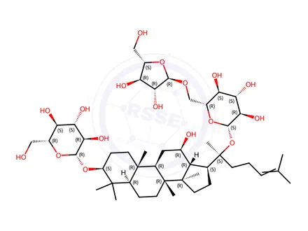 Chemical structure of Notoginsenoside Fe