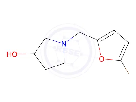 Chemical structure of 1-[(5-bromofuran-2-yl)methyl]pyrrolidin-3-ol