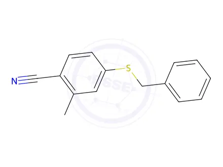 Chemical structure of 4-(benzylsulfanyl)-2-methylbenzonitrile
