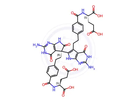 Chemical structure of Pemetrexed disodium EP Impurity B