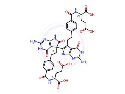Chemical structure of Pemetrexed disodium EP Impurity C