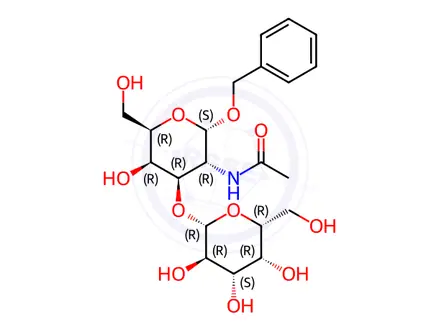 Chemical structure of Benzyl 2-Acetamido-2-deoxy-3-O-(β-D-galactopyranosyl) α-D-galactopyranoside