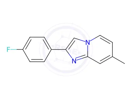 Chemical structure of 2-(4-Fluorophenyl)-7-methylimidazo[1,2-a]pyridine