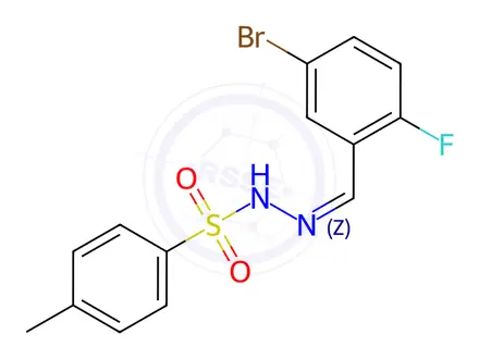 Chemical structure of N'-(5-bromo-2-fluorobenzylidene)-4-methylbenzenesulfonohydrazide