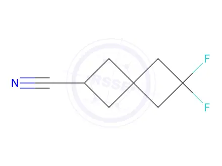Chemical structure of 6,6-Difluorospiro[3.3]Heptane-2-carbonitrile