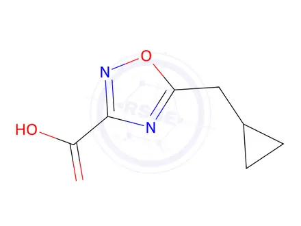 Chemical structure of 5-(Cyclopropylmethyl)-1,2,4-oxadiazole-3-carboxylic acid