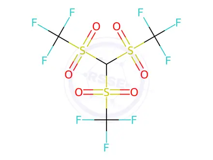 Chemical structure of ({Bis[(Trifluoromethyl)Sulfonyl]Methyl}Sulfonyl)(Trifluoro)Methane