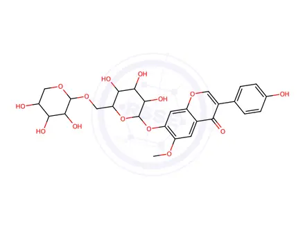 Chemical structure of 6"-O-xylosyl-glycitin