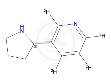 Chemical structure of (2S)-N'-Nornicotine-d4