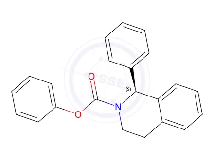 Chemical structure of (S)-Phenyl 1-phenyl-3,4-dihydroisoquinoline-2(1H)-carboxylate