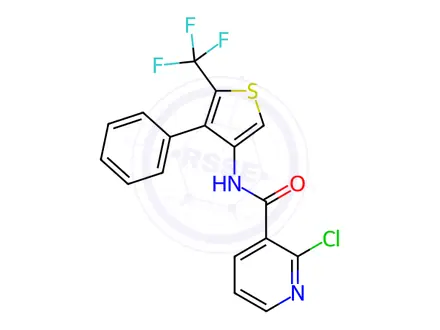 Chemical structure of N3-[4-Phenyl-5-(trifluoromethyl)-3-thienyl]-2-chloronicotinamide