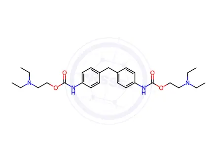 Chemical structure of [Methylenebis(4,1-phenylene)]bis[carbamic acid 2-(diethylamino)ethyl] ester